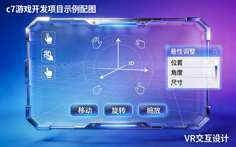 c7游戏开发项目示例配图：VR交互设计项目的空间操作界面